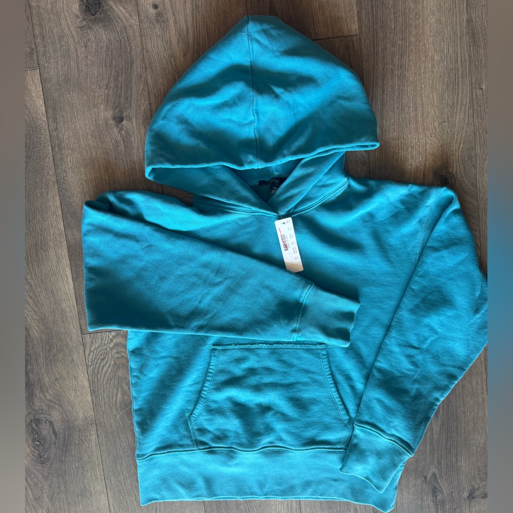 J. Crew Garment Dyed Shrunken Hoodie - Picture 3 of 5